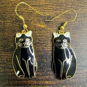 🐈‍⬛#80. Cat Cloisonné Earrings